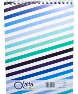 Block alfa con espiral a5 x 80 hojas
