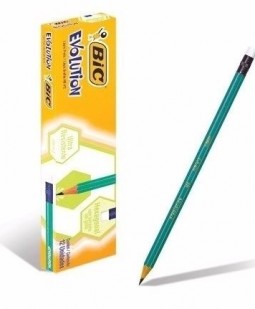 Lapiz bic evolution grafito con goma x12