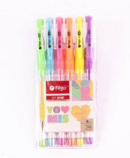 Boligrafo filgo roller gel pastel x6