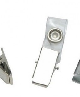 Broche cocodrilo c/tira de metal x100