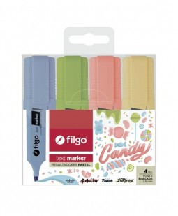 Resaltador filgo chato candy x4