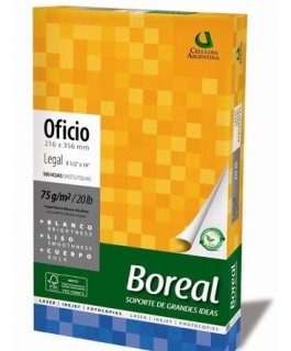 Resma oficio 75 gr boreal