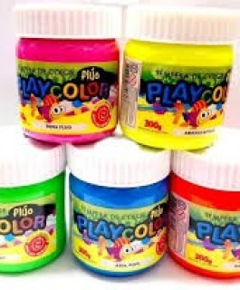 Tempera en pote playcolor fluo 300gr