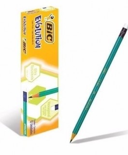 Lapiz bic evolution grafito con goma x12