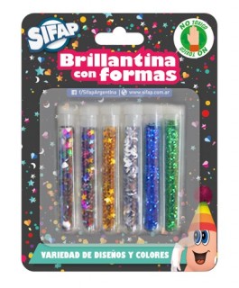 Brillantina con forma sifap