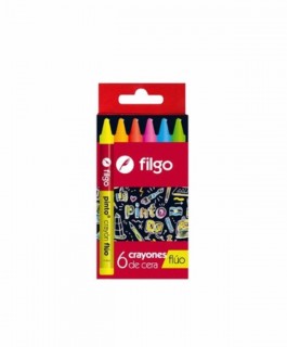 Crayones filgo pinto x6 fluo