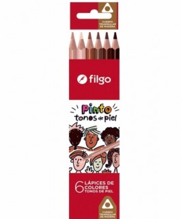 Lapices filgo pinto tonos de piel x6