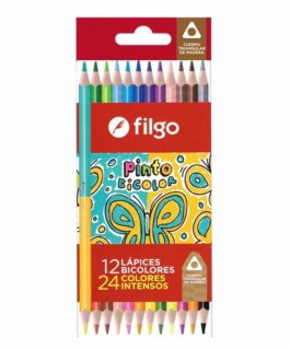 Lapices filgo bicolor x12