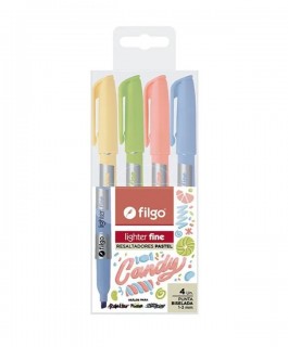 Resaltador filgo fino candy x 4