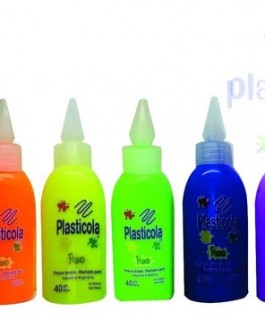 Adhesivo plasticola color/ fluo 40 gr