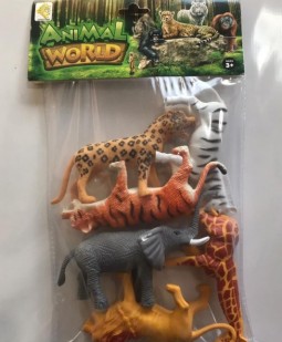 Set de animales de la selva en bolsa