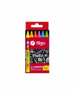 Crayones filgo pinto x6 fluo